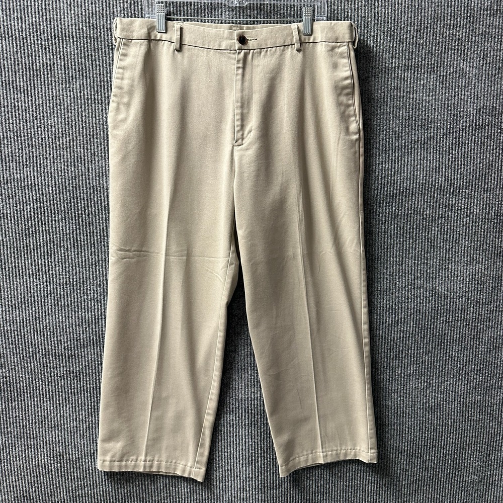 Dockers D3 Mens Chino Pants Size 36x29 Beige Flat Front Cotton Blend Mid Rise
